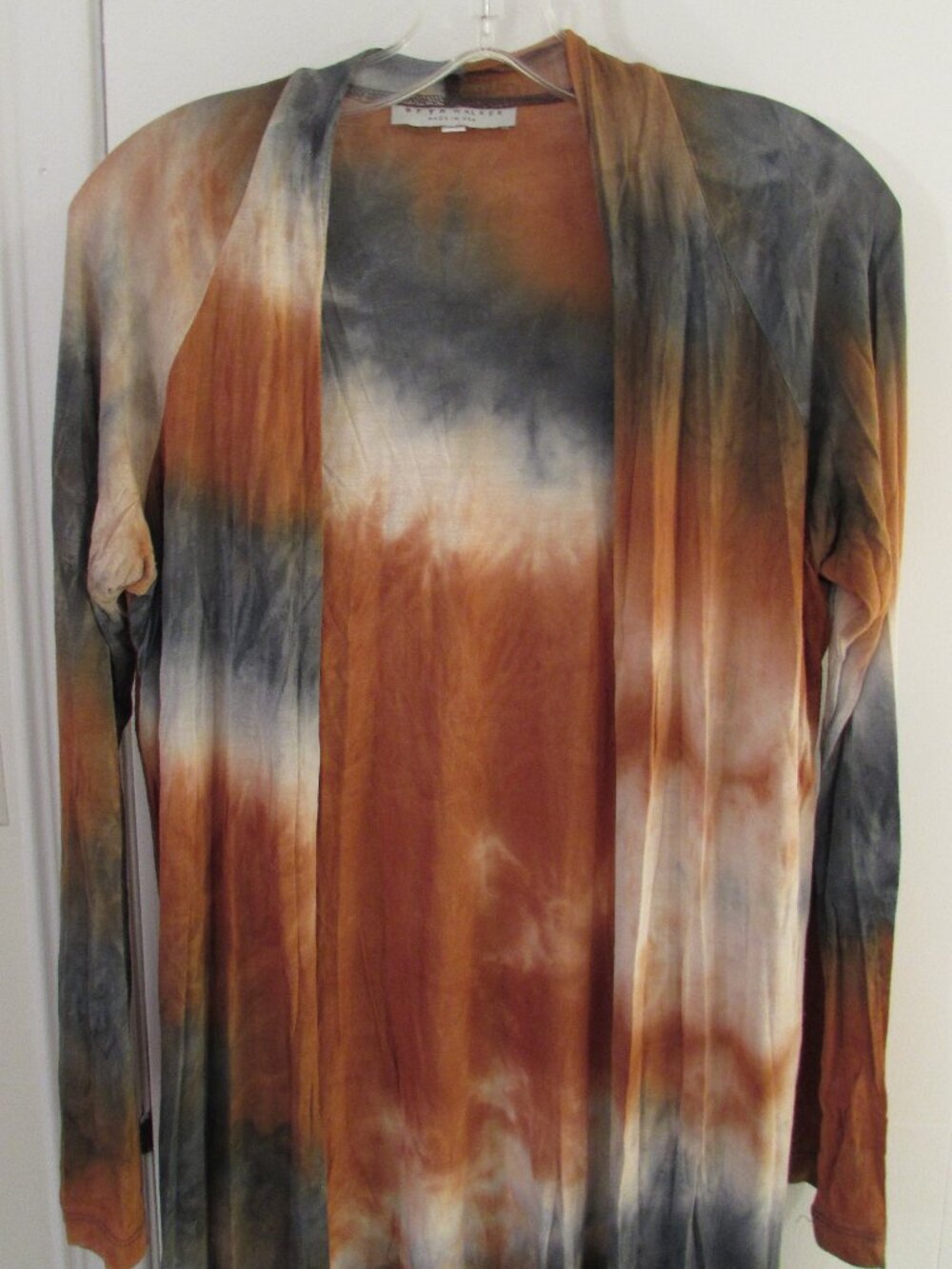 Bryn Walker Rust/Slate Tie Dye Duster Cardigan Size Large